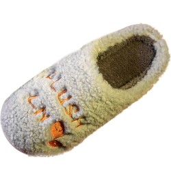 Barefoot Floor Slippers Women Men Fluffy Winter Couples Men Warm Home Baotou Plush Thick Fleece comfy House Slippers A-grey $...