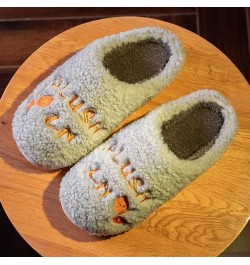 Barefoot Floor Slippers Women Men Fluffy Winter Couples Men Warm Home Baotou Plush Thick Fleece comfy House Slippers A-grey $...