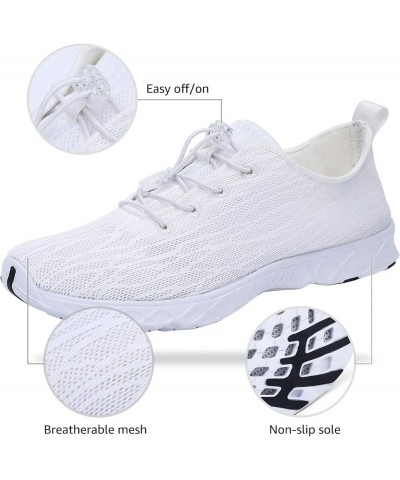 Women Men Breathable Mesh Water Shoes Sx122-white $12.75 Athletic Shoes