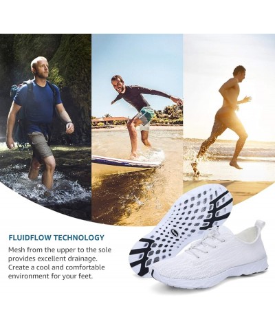 Women Men Breathable Mesh Water Shoes Sx122-white $12.75 Athletic Shoes