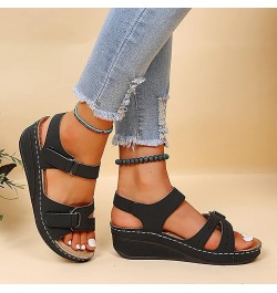 Orthopedic Wedge Sandals for Women Summer Dressy Open Toe Ankle Strap Platform Fashion Sandals Buckle Ankle Strap Casual Beac...