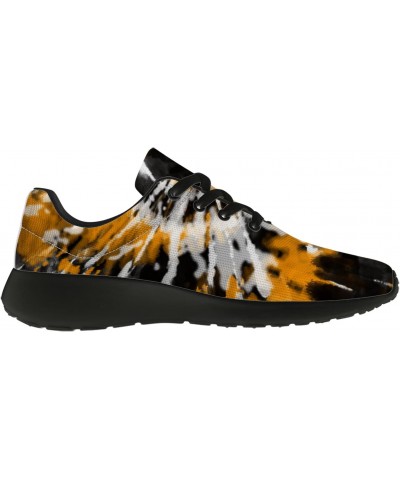 Yellow Tie Dye Sneakers for Men Women Breathable Non-Slip Tennis Walking Shoes Gifts for Her,Him,US Size 9 Women/7.5 Men,Blac...