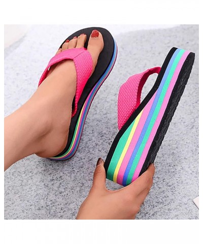 Women Floral Flip Flops Beach Flip Flops Fashion Slippers Thick Bottom Flip Flops Very G Sandals for Women A-1-red $11.01 San...