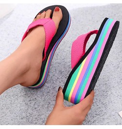 Women Floral Flip Flops Beach Flip Flops Fashion Slippers Thick Bottom Flip Flops Very G Sandals for Women A-1-red $11.01 San...