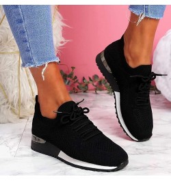 Shoe for Women Casual Up Shoes Lace Casual Mesh Ladies Shoes Women Wedge Walking Summer Women's Casual Shoes Black $21.22 Ath...