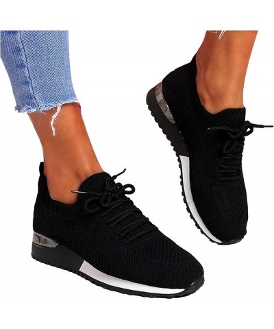 Shoe for Women Casual Up Shoes Lace Casual Mesh Ladies Shoes Women Wedge Walking Summer Women's Casual Shoes Black $21.22 Ath...