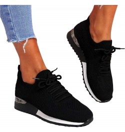 Shoe for Women Casual Up Shoes Lace Casual Mesh Ladies Shoes Women Wedge Walking Summer Women's Casual Shoes Black $21.22 Ath...