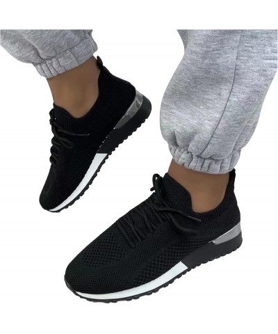 Shoe for Women Casual Up Shoes Lace Casual Mesh Ladies Shoes Women Wedge Walking Summer Women's Casual Shoes Black $21.22 Ath...