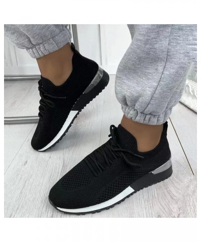 Shoe for Women Casual Up Shoes Lace Casual Mesh Ladies Shoes Women Wedge Walking Summer Women's Casual Shoes Black $21.22 Ath...