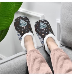 Christmas Trees Star Winter House Slippers Fuzzy Soft Sole Slippers Cozy Home Slippers for Bed Bedroom Indoor Guest $14.78 Sl...