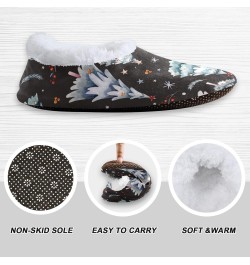 Christmas Trees Star Winter House Slippers Fuzzy Soft Sole Slippers Cozy Home Slippers for Bed Bedroom Indoor Guest $14.78 Sl...