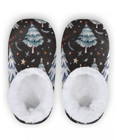 Christmas Trees Star Winter House Slippers Fuzzy Soft Sole Slippers Cozy Home Slippers for Bed Bedroom Indoor Guest $14.78 Sl...