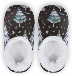 Christmas Trees Star Winter House Slippers Fuzzy Soft Sole Slippers Cozy Home Slippers for Bed Bedroom Indoor Guest $14.78 Sl...