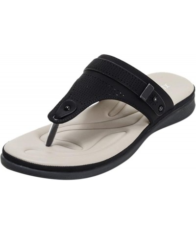 Womens Flat Sandals Golf Sandals Summer Sandals Cute Sandals Water Sandals Yoga Sandals Comfy Sandals Black $14.24 Sandals