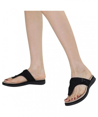 Womens Flat Sandals Golf Sandals Summer Sandals Cute Sandals Water Sandals Yoga Sandals Comfy Sandals Black $14.24 Sandals