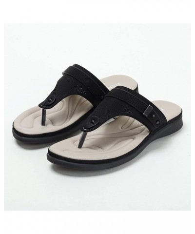 Womens Flat Sandals Golf Sandals Summer Sandals Cute Sandals Water Sandals Yoga Sandals Comfy Sandals Black $14.24 Sandals