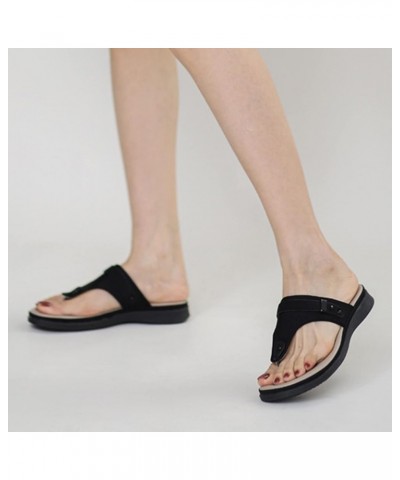 Womens Flat Sandals Golf Sandals Summer Sandals Cute Sandals Water Sandals Yoga Sandals Comfy Sandals Black $14.24 Sandals