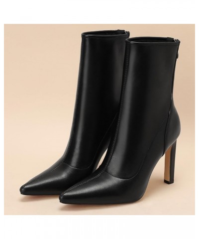 Women Stiletto Ankle Boots Women Pointed Toe Ankle Boots Women Back Zip Evening Ankle Boots Black $30.74 Boots