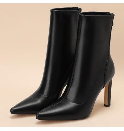 Women Stiletto Ankle Boots Women Pointed Toe Ankle Boots Women Back Zip Evening Ankle Boots Black $30.74 Boots