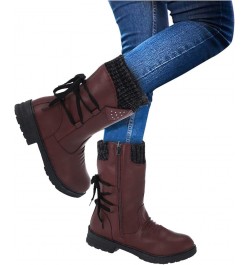 Womens Boots Fall 2023,Snow Boots Women Fashion Casual Vintage Retro Mid-Calf Boots Thick Heels Shoes over Knee Winter Boots ...