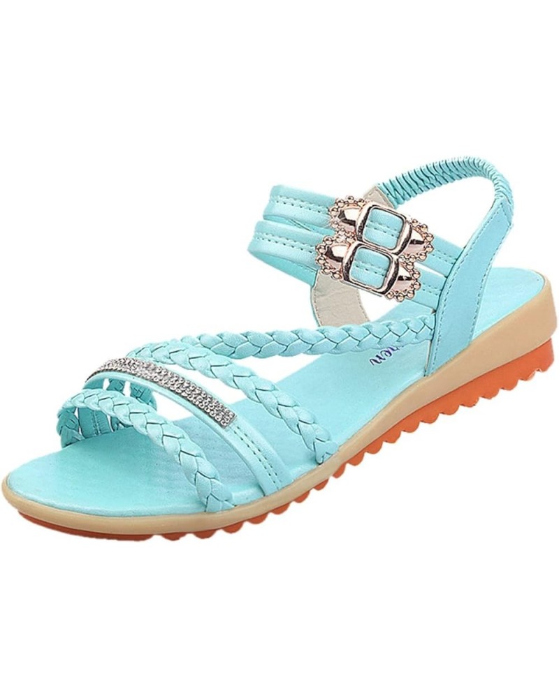 Women Solid Braid Strap Wedge Sandals Womens Sandals Shoes Open Beach Wedges Slippers Fashion Toe Roman Knot Women's Sandals ...