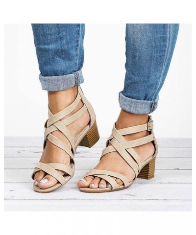 walking sandals women beach flip flop chunky platform shoes Mules Flat Shoes Beige $14.14 Sandals