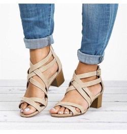 walking sandals women beach flip flop chunky platform shoes Mules Flat Shoes Beige $14.14 Sandals