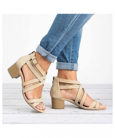 walking sandals women beach flip flop chunky platform shoes Mules Flat Shoes Beige $14.14 Sandals