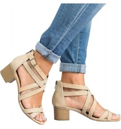 walking sandals women beach flip flop chunky platform shoes Mules Flat Shoes Beige $14.14 Sandals