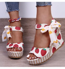 Women Solid Suede Roman Style Platform Sandals Buckle Strap Super High Heel Dressy Shoes Fish Mouth Slip on Wedge Sandals Red...