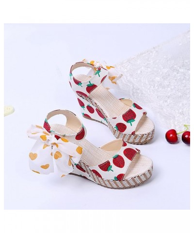 Women Solid Suede Roman Style Platform Sandals Buckle Strap Super High Heel Dressy Shoes Fish Mouth Slip on Wedge Sandals Red...