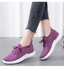 Lace Up Sneakers for Women Platform Flat Heel Round Toe Solid Color Soft Sole Outdoor Walking Comfortable Lightweight Trendy ...