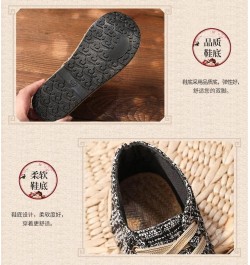 Women's Espadrille Shoes Linen Shoes Simple Hand Stitched Women's Cloth Shoes Beige $22.80 Flats