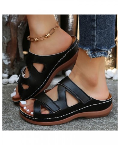 Wedge Sandals Wedge Sandals For Women 2023 Comfortable Sandals for Women Z230627-e-black $11.23 Athletic Shoes