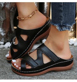 Wedge Sandals Wedge Sandals For Women 2023 Comfortable Sandals for Women Z230627-e-black $11.23 Athletic Shoes