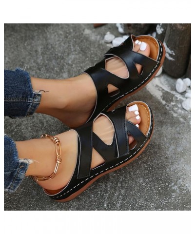 Wedge Sandals Wedge Sandals For Women 2023 Comfortable Sandals for Women Z230627-e-black $11.23 Athletic Shoes