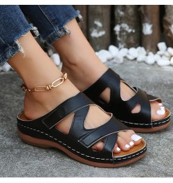 Wedge Sandals Wedge Sandals For Women 2023 Comfortable Sandals for Women Z230627-e-black $11.23 Athletic Shoes