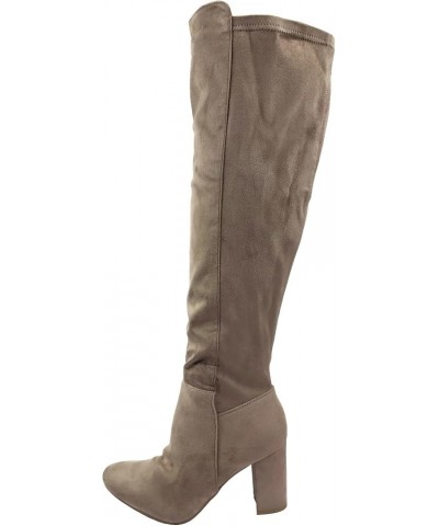 Womens Classy High Heel Knee High Boots Taupe $29.90 Boots