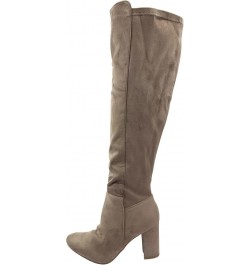 Womens Classy High Heel Knee High Boots Taupe $29.90 Boots