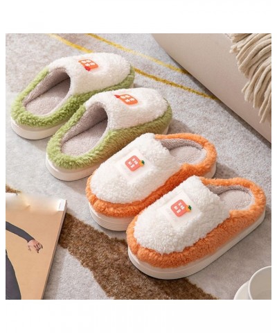 Ladies Antislip Slippers 2022 Couple Women's Korean Plush Can Wear Indoors And Outdoors Thick Bottom Non Slip Shoes Green $9....