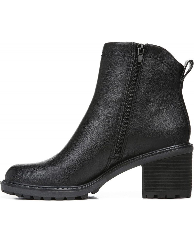 Women's Greyson Booties Ankle Boot Black Faux Leather $21.65 Boots