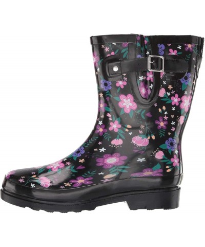 Waterproof Mid Rain Boot Blossoming $25.47 Outdoor Shoes