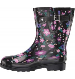 Waterproof Mid Rain Boot Blossoming $25.47 Outdoor Shoes