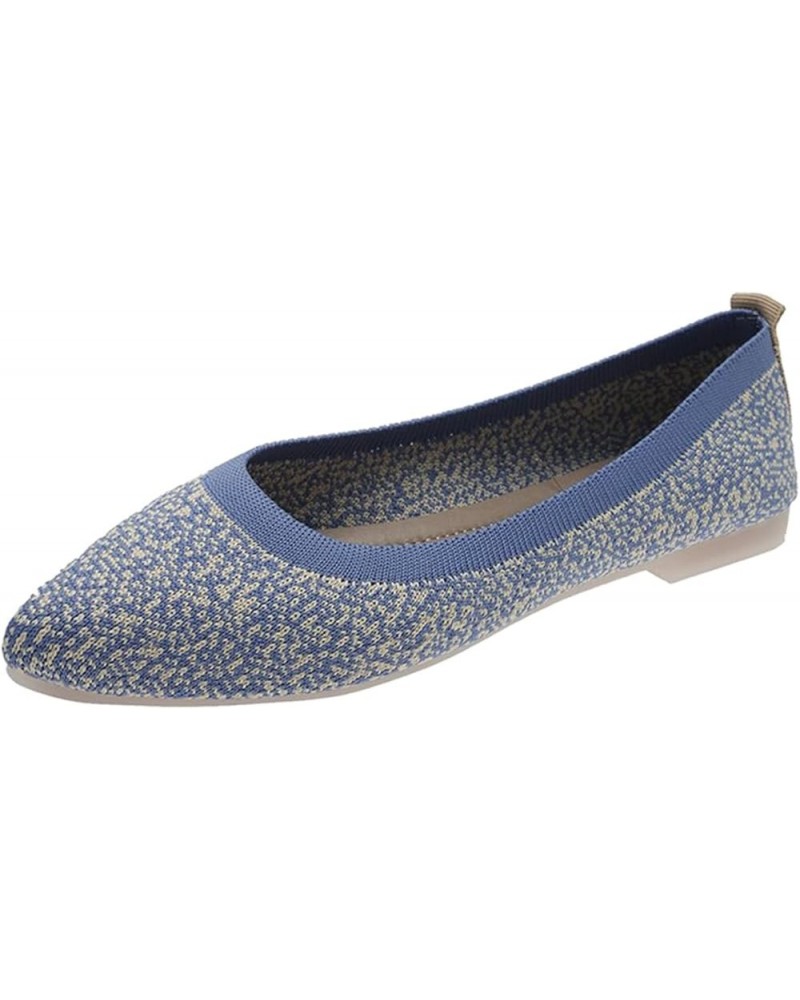 Ballet Flat for Women Dress Shoes for Women Casual Loafers Lightweight Walking Shoes Flat Shoes Lightweight Light Blue $19.33...