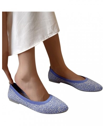 Ballet Flat for Women Dress Shoes for Women Casual Loafers Lightweight Walking Shoes Flat Shoes Lightweight Light Blue $19.33...