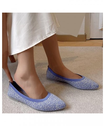 Ballet Flat for Women Dress Shoes for Women Casual Loafers Lightweight Walking Shoes Flat Shoes Lightweight Light Blue $19.33...