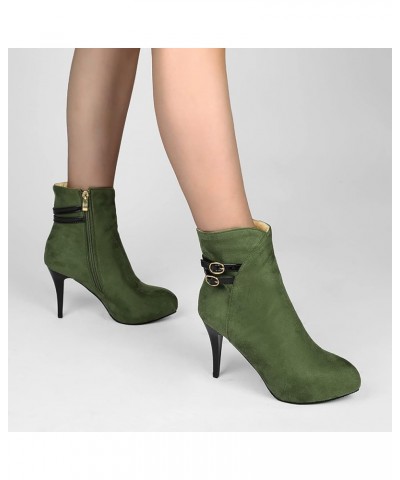 Boots Womens Hiking Boots for Women High Heel Knee High Boots Winter Warm Boots 1-green $21.48 Outdoor Shoes