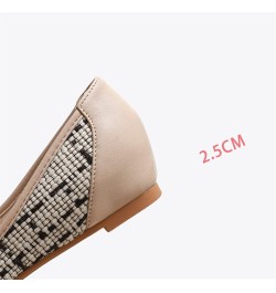 Wedge Heel 2.5cm Shallow Mouth 2021 Round Toe Casual Inner Increase One-Step Women's Shoes Apricot Apricot 6.5 $36.10 Sandals