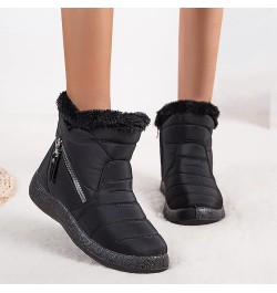 Women Snow Boots Winter Shoes with Plush Lined Warm Slip On Boots for Women Waterproof Booties Outdoor Shoes Black-c $15.18 O...