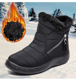 Women Snow Boots Winter Shoes with Plush Lined Warm Slip On Boots for Women Waterproof Booties Outdoor Shoes Black-c $15.18 O...